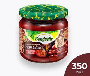ФАСОЛЬ BONDUELLE КРАСНАЯ БАРБЕКЮ 350ГР