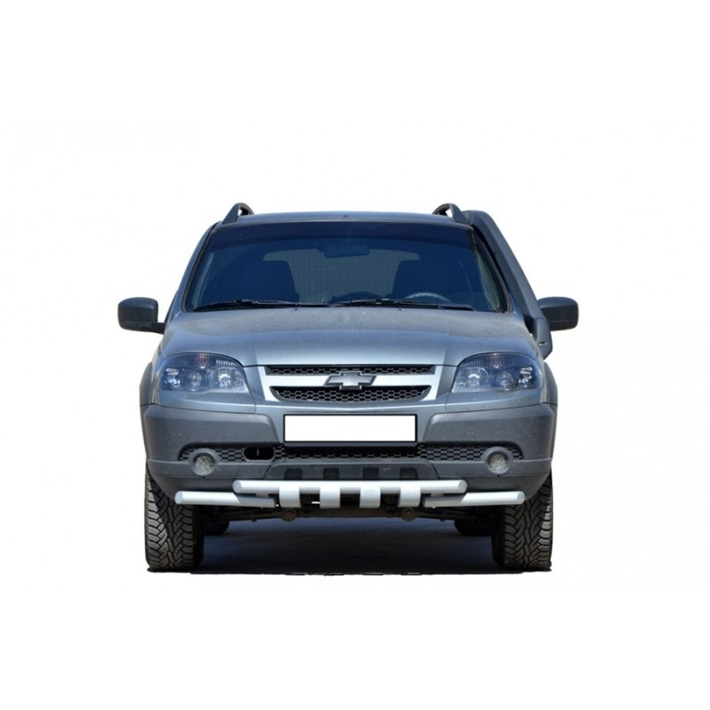 Защита переда «Труба двойная люкс» (Ø=51 мм), Chevrolet Niva (03.2009 -)/Lada Niva (07.2020 -)