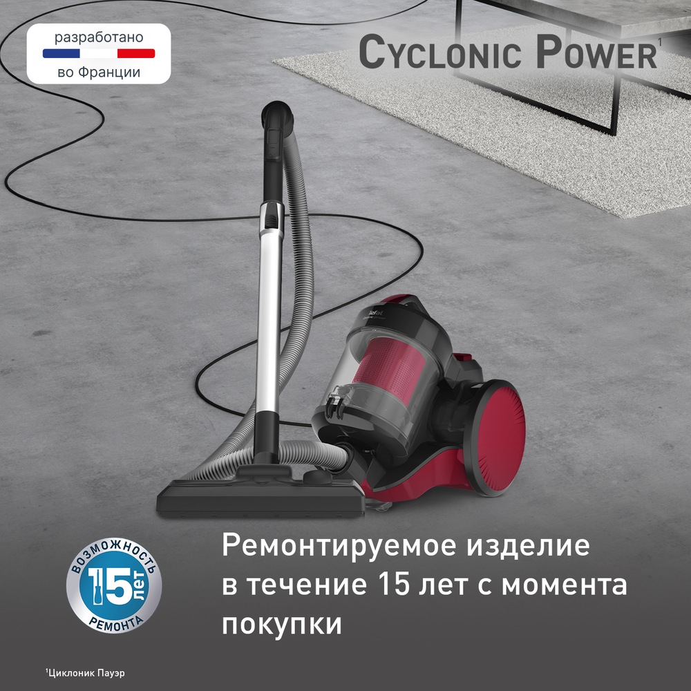 Пылесос с контейнером Tefal Cyclonic Power TW1923RH