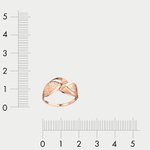 Кольцо женское из розового золота 585 пробы с фианитами (арт. 70097000)