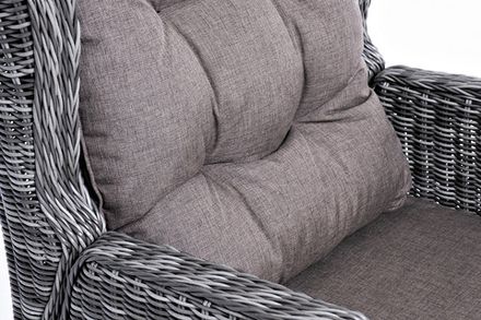 "Форио" кресло раскладное плетеное, цвет графит