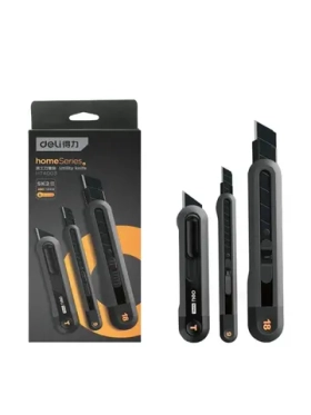 Набор универсальных строительных ножей Deli "Home Series Black" HT4003