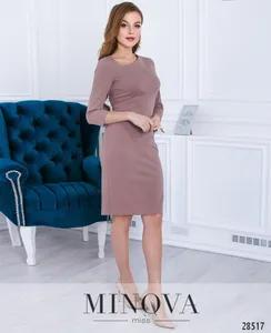 Платье 3115-кофейно-лавандовый Minova