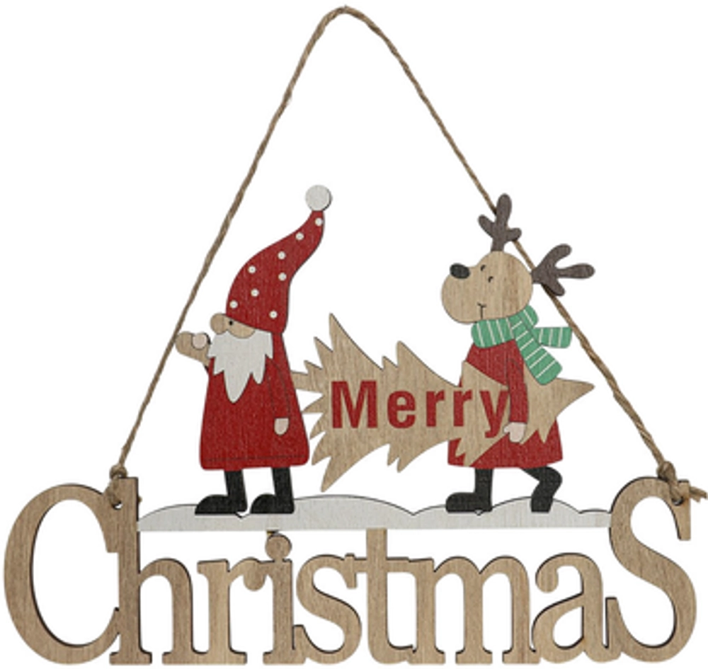 Сувенир Merry Christmas 22,5х0,5х18, дерево, SYMZPA-4425209