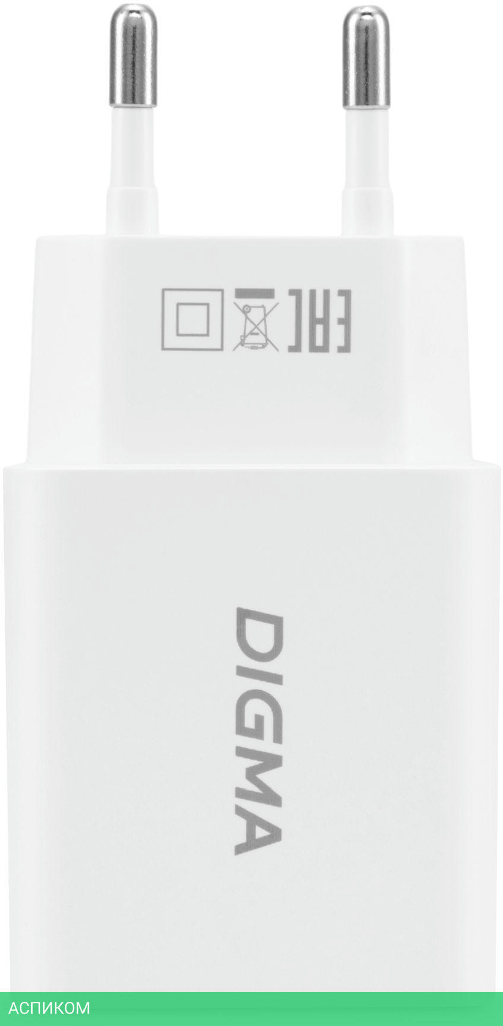 Сетевое зарядное устройство Digma DGW2D белый (DGW2D0F110WH)
