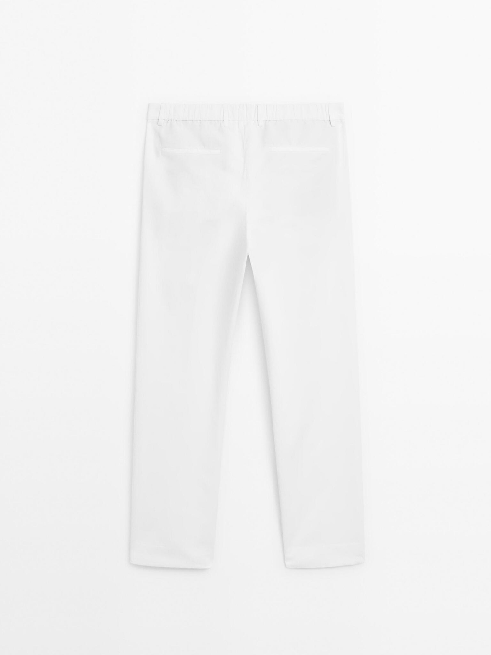 Massimo Dutti Брюки-баллоны с двойными вытачками, кремовый