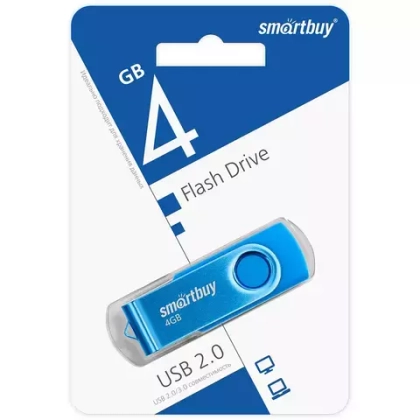 4GB USB Smartbuy Twist Blue