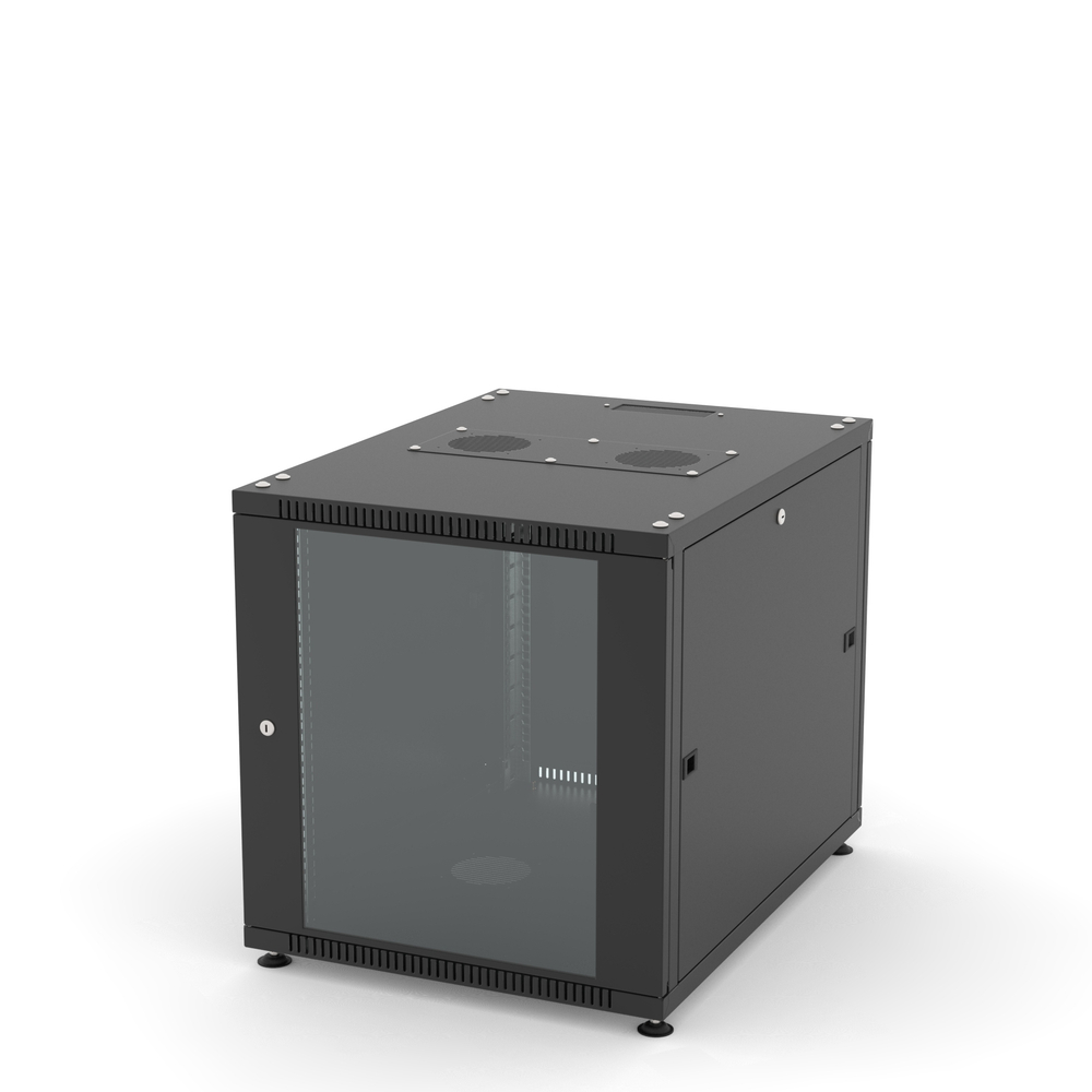 Шкаф напольный 19", 12U Filum FL-NT-1268GM1M-BK