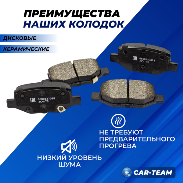Колодки тормозные задние (керамические) Geely Coolray (арт. ZCP-1085)