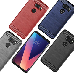 Чехол для LG V30, V30+ цвет Blue (синий), серия Carbon от Caseport