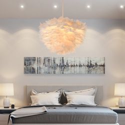 Подвесная Люстра Feathers D80 White By Imperiumloft