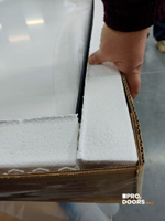 Дверь межкомнатная скрытого монтажа Invisible Revers, Скрытая дверь под покраску с черной кромкой, Левая