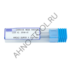 Фреза твердосплавная  12мм (L=75, l=30, хв=12) Z4 35° по закаленной стали, с радиусной фаской BRHM-4