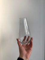 Стеклянная прозрачная ваза 18 см