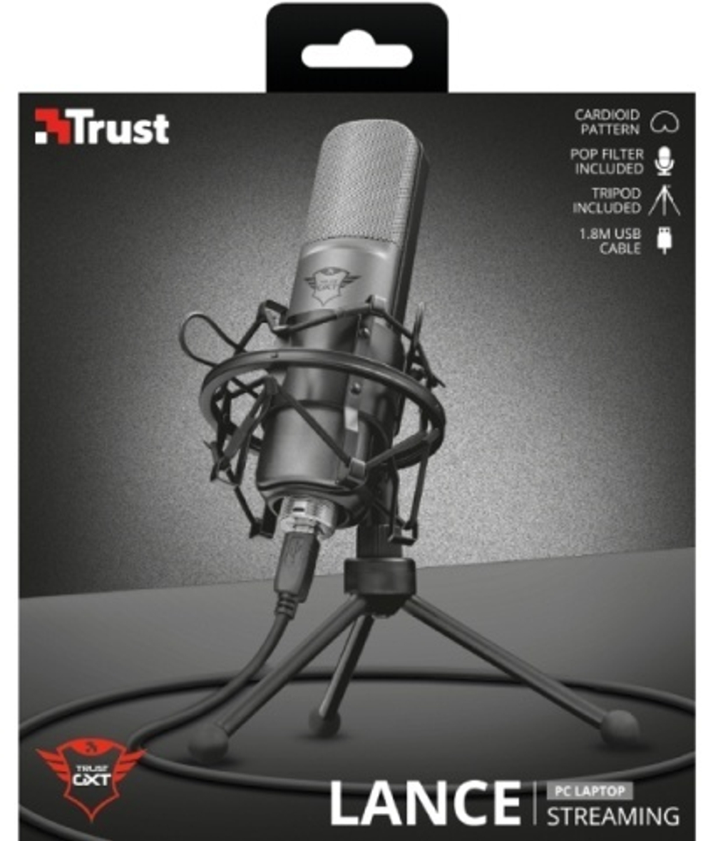 Микрофон Trust GXT 242 Lance Streaming черный