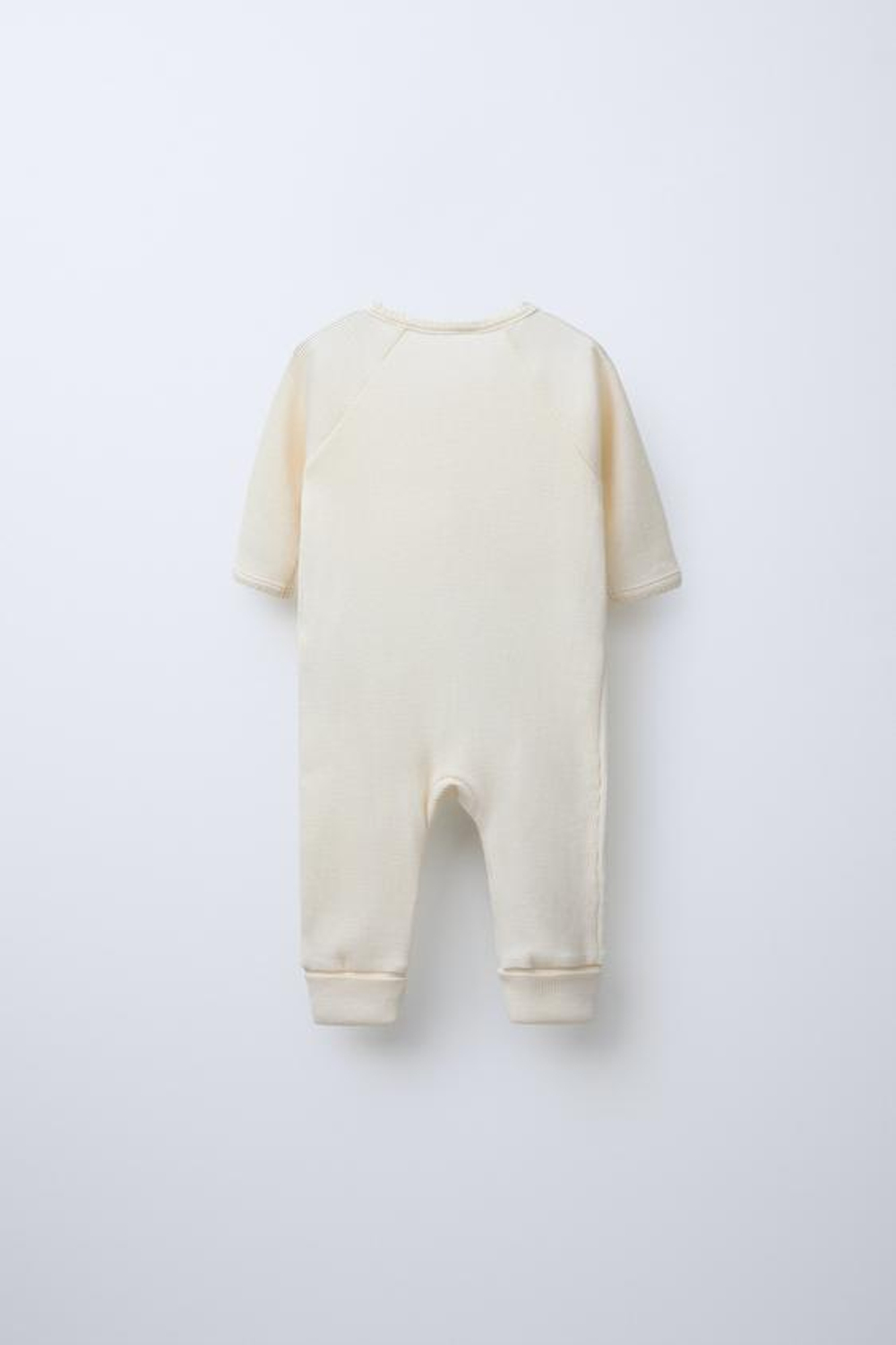 ZARA КОМБИНЕЗОН ИЗ МЕРИНОСОВОЙ ШЕРСТИ, ЭКРЮ