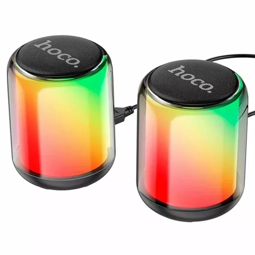 Bluetooth колонка Hoco BS56 Colorful 2 in 1-Чёрный