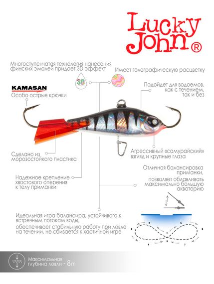 Балансир Lucky John BALTIC 4 40мм/12HRT