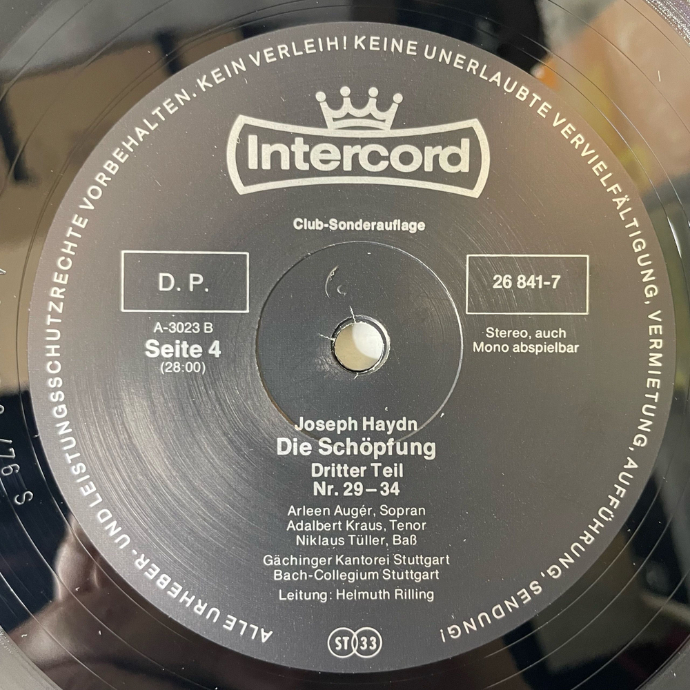 Винтажная виниловая пластинка LP Joseph Haydn Гайдн, Die Schopfung (The Creation) Сотворение Мира Оратория (Германия 1976)