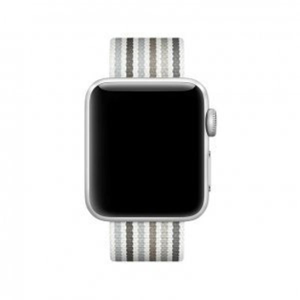 Ремешок COTEetCI W30 Nylon Rainbow Band (WH5251-WG-42) для Apple Watch 44мм/ 42мм Бело-Графитовый