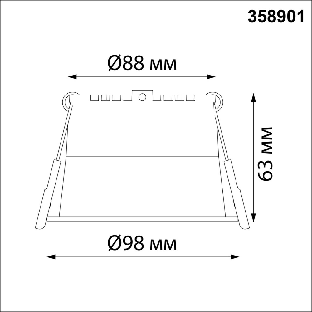 358901 SPOT NT22 472 белый Светильник встраиваемый светодиодный IP20 LED 4000К 12W 220V TRAN
