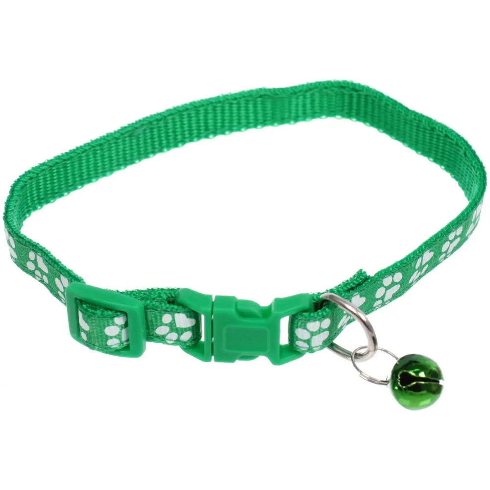 Ошейник с колокольчиком 1*19-32см «Zoo City-Лапки» микс цветов (минивложение 12шт)✦