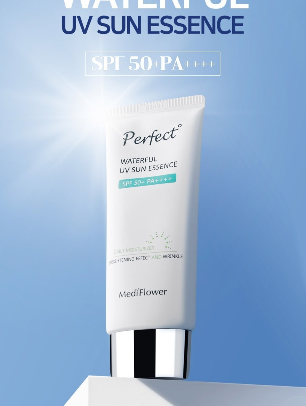 Medi Flower Солнцезащитный крем ультра увлажняющий SPF50 PA++++ sun Creem perfect Waterful, 50 мл.