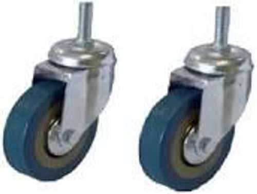 Колесо d75 поворотное на штыре М 10  сер.резина (003876)