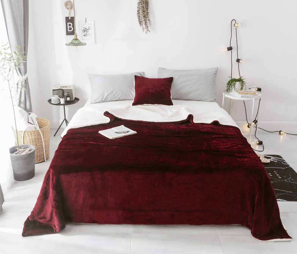 Плед 220x240 Sofi De MarkO Жадор бордовый