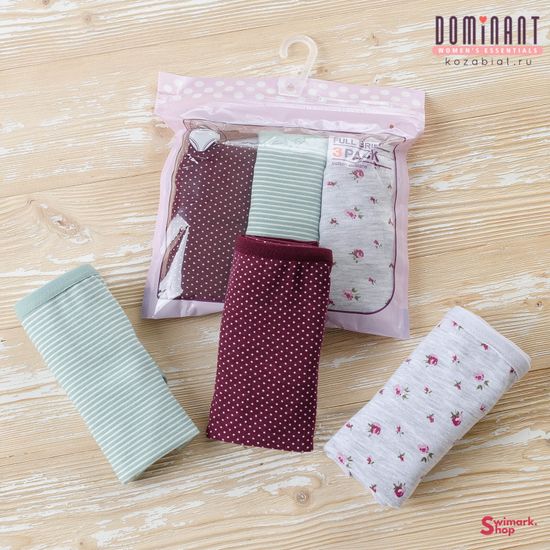 Трусики женские DOMINANT 55000-184, FULL BRIEF, 3 шт. в уп.