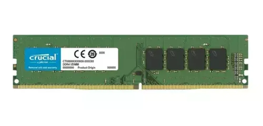 Оперативная память  8Gb DDR4 3200 MHz Crucial  CL22 PC4-25600 UDIMM  Unbuffered NON-ECC DDR4-3200 1.2V 1024Megx64 CT8G4DFRA32A