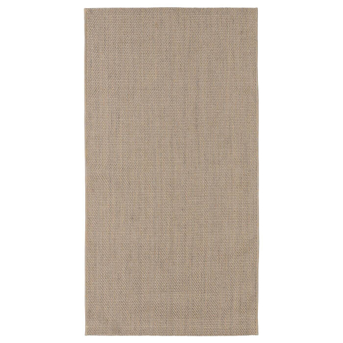 Безворсовый ковер IKEA VODSKOV (ВОДСКОВ), Джут / Сизаль, Светло-серый, 80х150 см