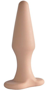 Телесная коническая анальная пробка - 10,6 см. (Цвет: телесный)