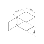 Dipriz Антресоль на шкаф Моби, 1 дверь, 60х58х50 см, с ручкой из массива дуба