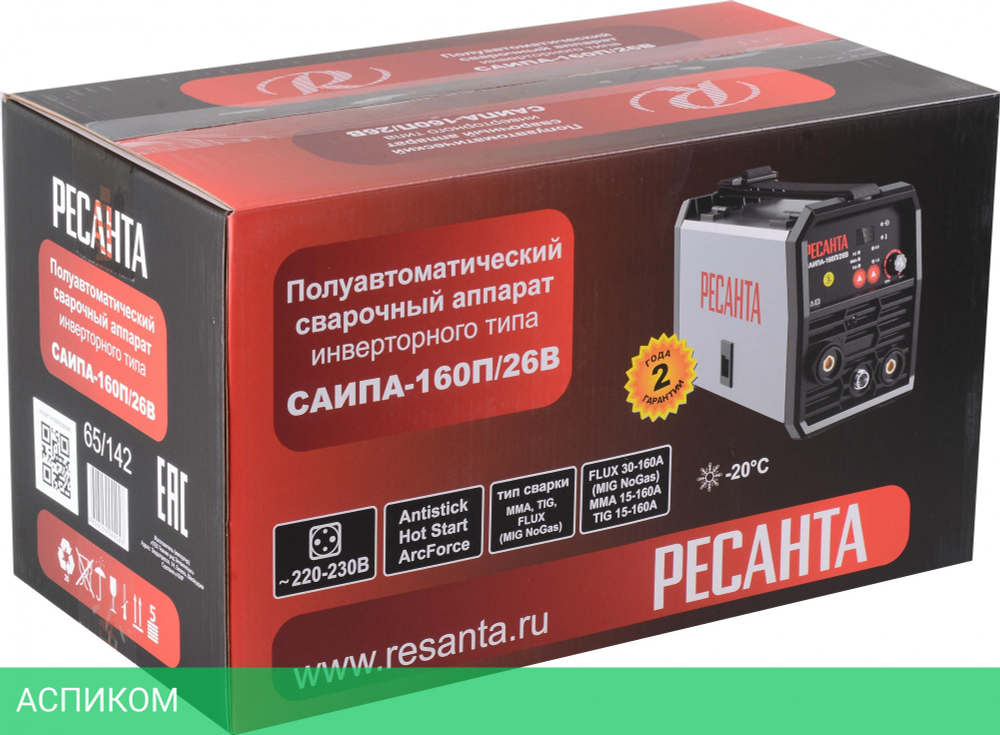 Сварочный аппарат Ресанта САИПА-160П/26В (65/142)
