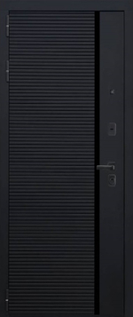 Входная дверь YoDoors-11 Черная шагрень/Черный муар