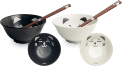 Mensa Home Набор из 2 мисок для кошек 15х7 см + палочки для еды
