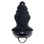 Черный вибростимулятор со съёмной насадкой Echo - 15,3 см.