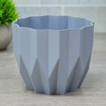 Кашпо Геометрия 0,8л, серый жемчуг