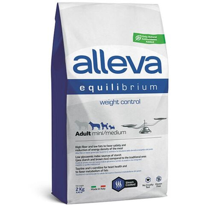 Корм Аллева Эквилибриум Equilibrium Weight Control Mini/Medium для взрослых собак мелких и средних пород для контроля веса, 2 кг