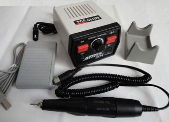 STRONG 204/102L - профессиональный аппарат для маникюра, педикюра и наращивания ногтей с наконечником 102L и педалью