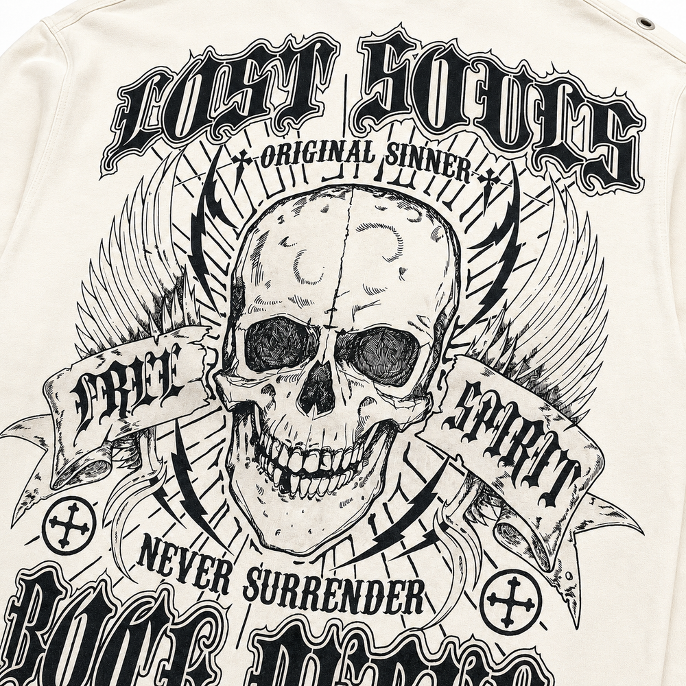 Винтажный лонгслив Rock Rebel «Lost Souls»