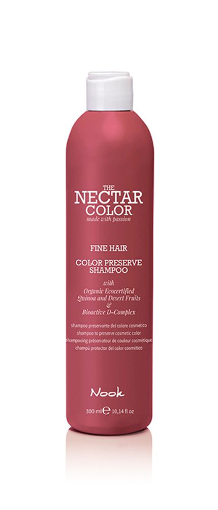 NOOK Шампунь для ухода за окрашенными тонкими волосами -Color Preserve Shampoo / Fine Hair to preserve cosmetic color ,300 мл