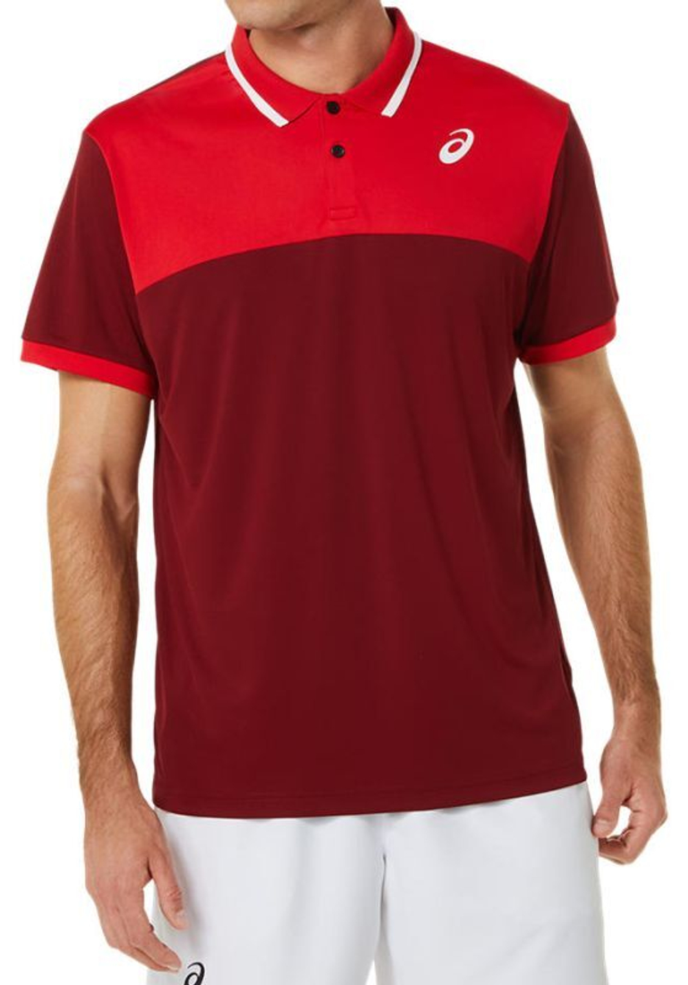 Мужское теннисное поло Asics Court Polo Shirt - beet juice/classic red