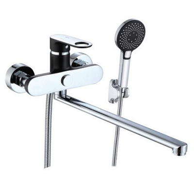 043541-C Смеситель од. для ванны дл. (чер/хром) ViEiR (10/1шт)