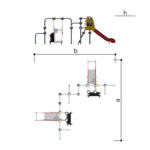 Детский спортивно-игровой комплекс с лазом серия "Сфера" Romana 057.09.00