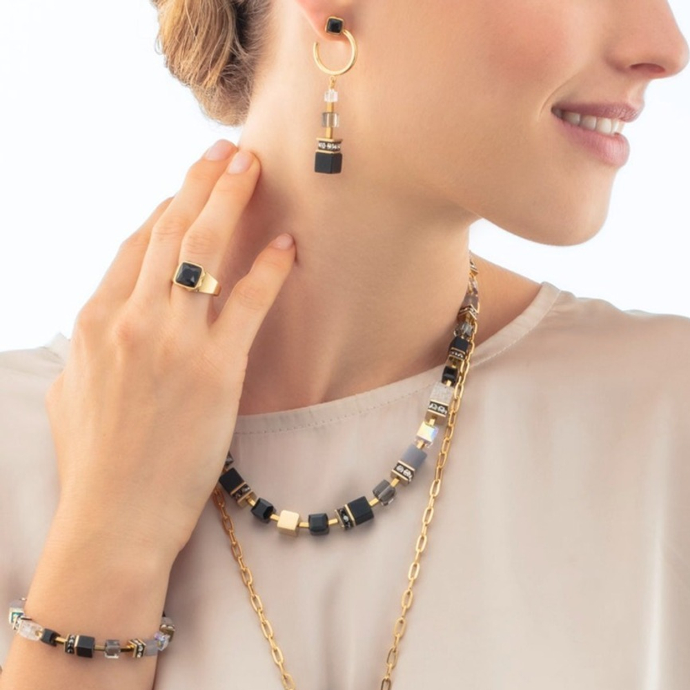 Колье Coeur de Lion Black-Gold 3039/10-1316