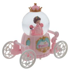 GAEM Фигурка декоративная "Принцесса" в стекл шаре (муз, подсвет, вьюга, 2xAAA н/п), D8 см, L17 W9 H17 см