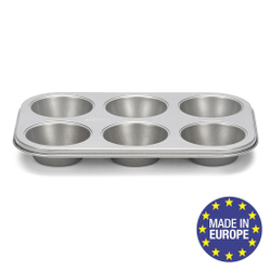 Форма для маффинов на 6 шт Patisse Silver 27х18х2.5 см
