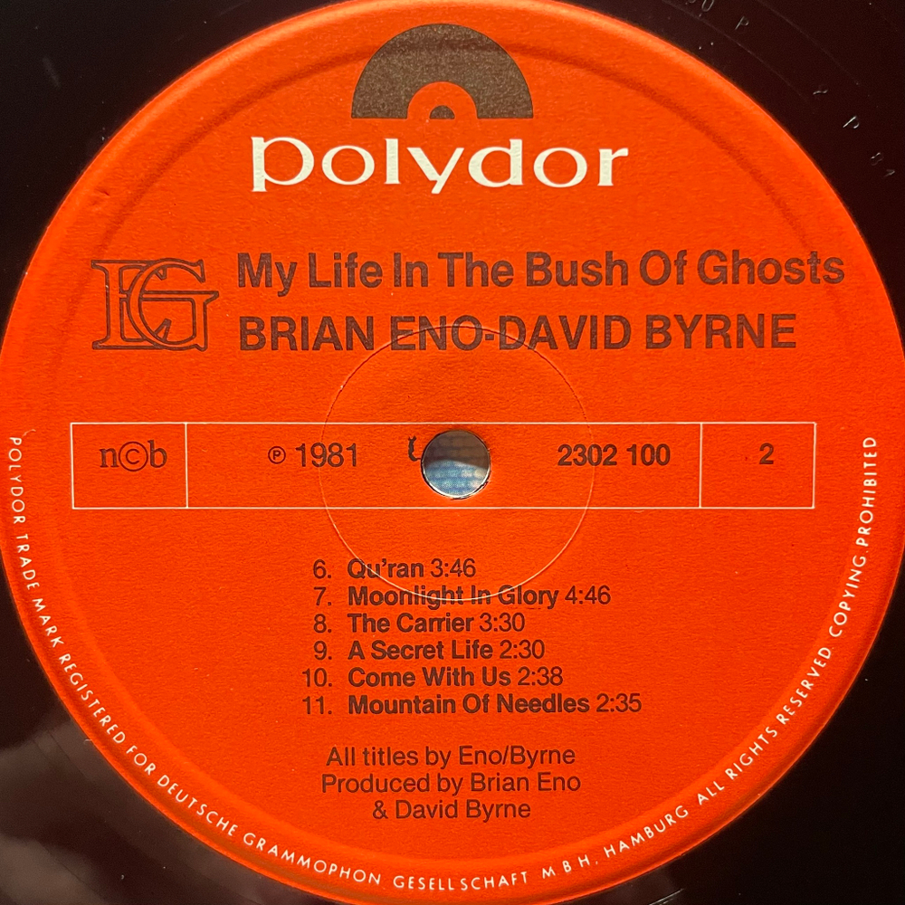 Brian Eno - David Byrne - My Life In The Bush Of Ghosts (Скандинавия 1981г.)